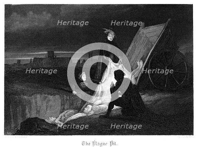 'The Plague Pit', 1855. Artist: John Franklin