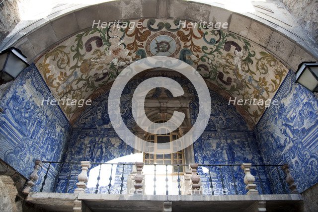 The town gate covered with a reliquary of Nossa Senhora da Piedade, Obidos, Portugal, 2009. Artist: Samuel Magal