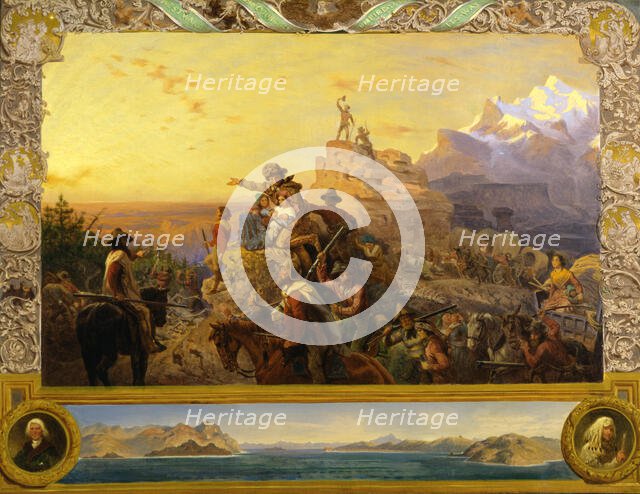 Westward the Course of Empire Takes Its Way (mural study, U.S. Capitol), 1861. Creator: Emanuel Gottlieb Leutze.