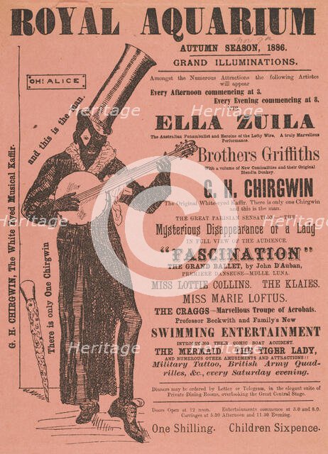 'G. H. Chirgwin, The White Eyed Musical Kaffir', 1886.  Creator: Unknown.