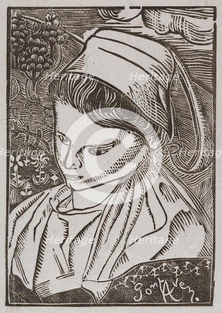 Bretonne de Pont-Aven (Breton Woman from Pont-Aven), about 1896. Creator: Armand Seguin.