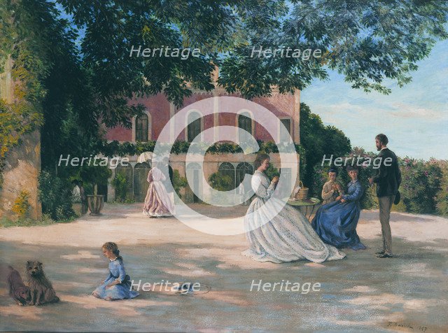 The Terrace at Méric, 1867. Artist: Bazille, Frédéric (1841-1870)