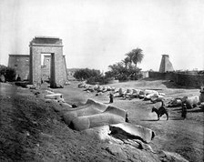 Avenue of Sphinxes, Karnak, Egypt, 1893.Artist: John L Stoddard