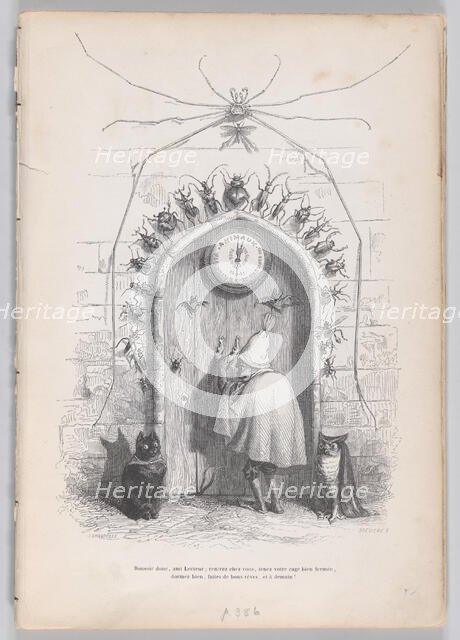 Good evening then, my friend Lecteur... from Scenes from the Private and Publique L..., ca. 1837-47. Creator: Louis-Henri Brevière.