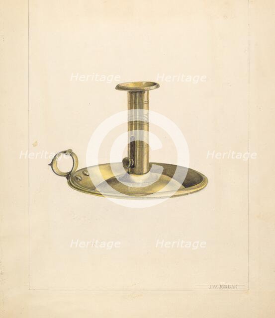 Candlestick, c. 1937. Creator: John Jordan.