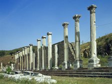 Columns of the North portic, Pergamon, Anatolia, Turkey, 1999. Creator: Unknown.