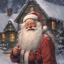 AI IMAGE - A smiling Father Christmas, 2023. Creator: Heritage Images.