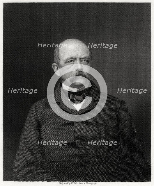 Otto von Bismarck, German statesman, 19th century. Artist: W Holl