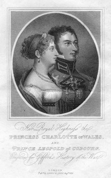 Princess Charlotte of Wales and Prince Leopold of Saxe-Coburg, 1816. Artist: Unknown