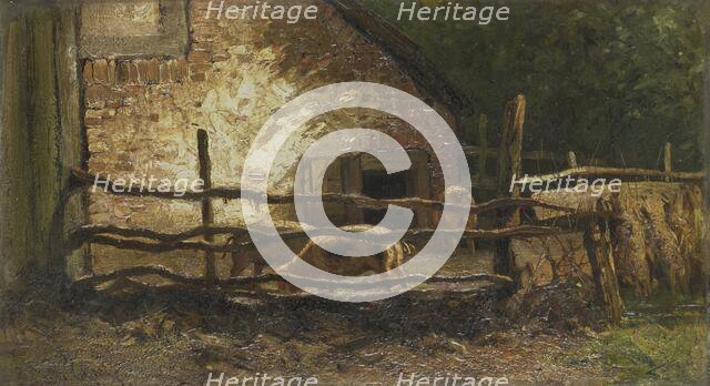 Pigs in a Sty, 1870-1910. Creator: Louis Apol.