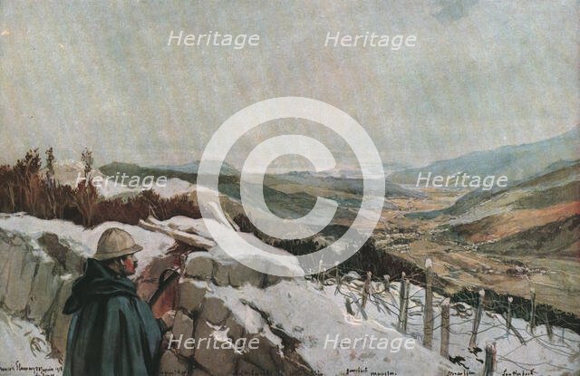 ''Le Linge. Au rond, la vallee du Rhin; La Vallee de Munster', 1916 (1924). Creator: Francois Flameng.