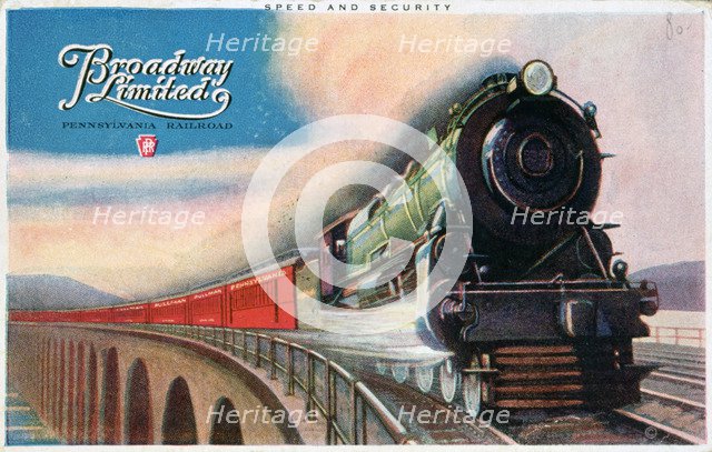 Broadway Limited, Pennsylvania Railroad, 1927. Artist: Unknown