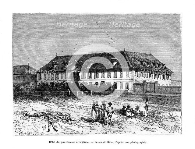 The Governor's House, Cayenne, French Guyana, South America, 19th century. Artist: Edouard Riou