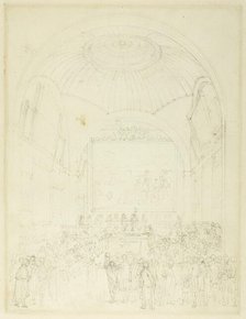 Study for Common Council Chamber, Guild Hall, from Microcosm of London, c. 1808. Creator: Augustus Charles Pugin.