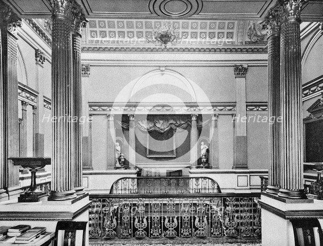 The grand staircase, Londonderry House, 1908.Artist: Bedford Lemere and Company