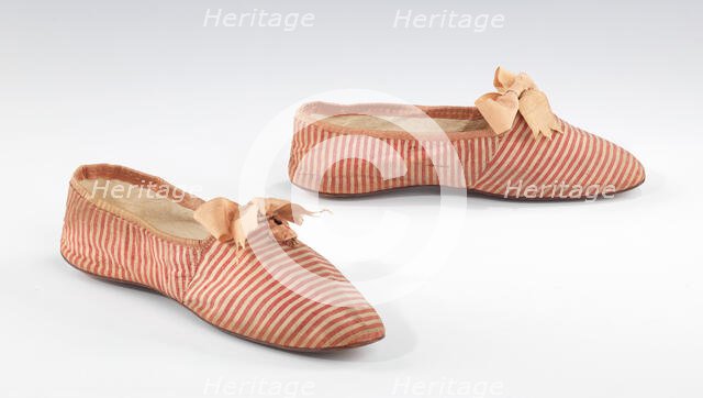 Shoes, probably French, 1845-60. Creator: Unknown.