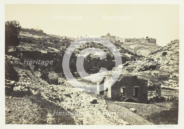 Jerusalem from the Wall of En-Rogel, 1857. Creator: Francis Frith.