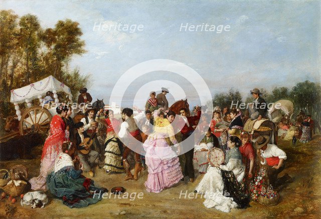 At the Torrijos Pilgrimage. Artist: Cabral Aguado-Bejarano, Manuel (1827-1891)
