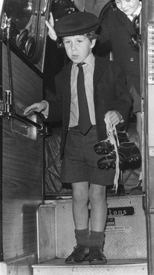Viscount Linley in school uniform, Gibbs School, Kensington, London, 4th October 1968. Artist: Unknown