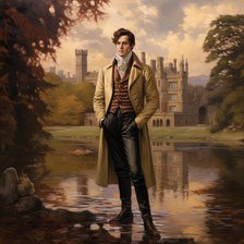 AI Image - Portrait of Lord Byron, 1810s, (2023).  Creator: Heritage Images.