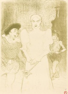 At the Opera: Mme. Caron in "Faust" (A l'opéra: Mme. Caron dans "Faust"), 1894. Creator: Henri de Toulouse-Lautrec.