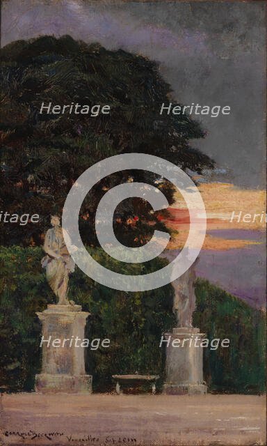 Corner of the Terrace, Versailles, 1911. Creator: Carroll Beckwith.