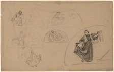 Studies for a Lunette, 1890/1897. Creator: Charles Sprague Pearce.