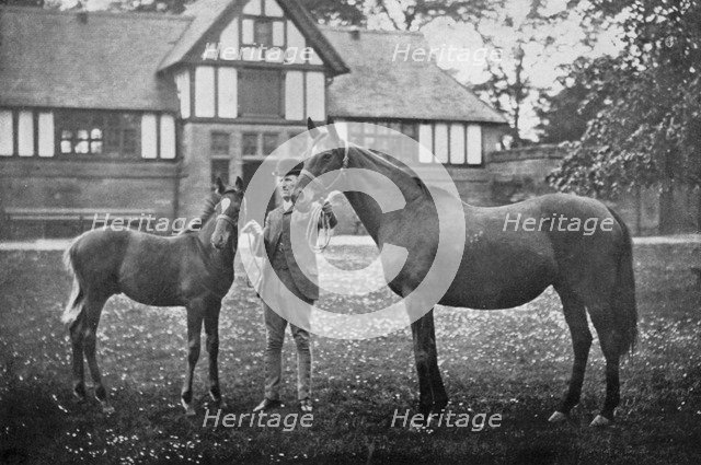 Lily Agnes, with Orelio by Bend Or, winner of £4955, 1894 (1938). Artist: Unknown