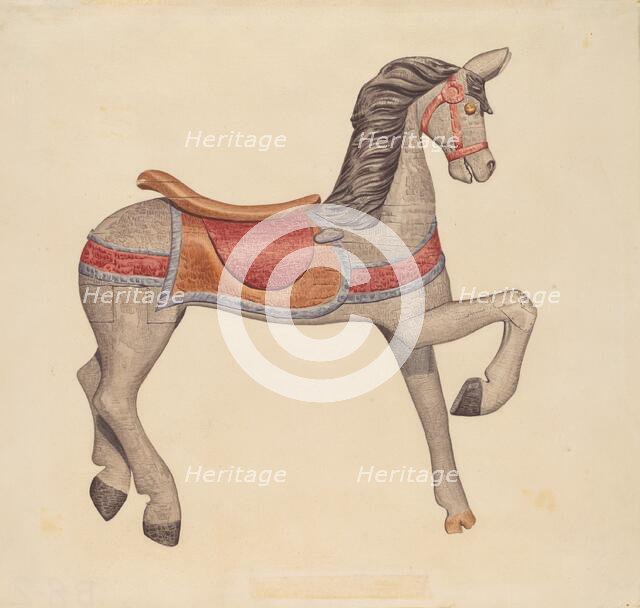 Carousel Horse, c. 1938. Creator: Albert Ryder.