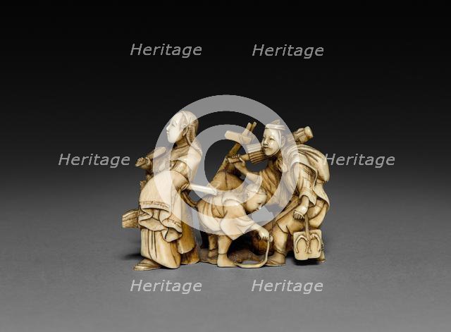 Procession with Four Figures, Late 1800s- Early 1900s. Creator: Unknown.