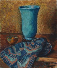 Blue vase, 1928. Creator: Alfred William Finch.