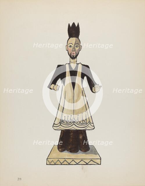 Plate 39: Saint John Nepomuk: From Portfolio "Spanish Colonial Designs of New Mexico", 1935/1942. Creator: Unknown.