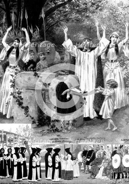 "The Conversion of England," an ecclesiastical play at the Church House, Westminster, 1898. Creator: Unknown.