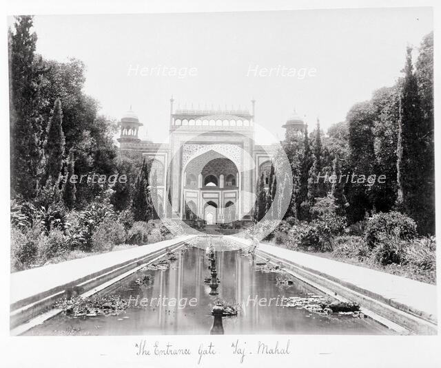 The Entrance Gate-Taj Mahal, Late 1860s. Creator: Samuel Bourne.