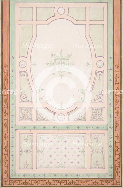 Design for a ceiling, second half 19th century. Creators: Jules-Edmond-Charles Lachaise, Eugène-Pierre Gourdet.