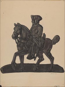 Iron Officer on Horse, c. 1937. Creator: John Wilkes.