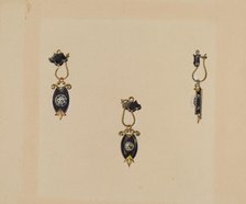 Earrings, 1935/1942. Creator: Harry Jennings.