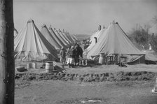 Flood refugee encampment at Forrest City, Arkansas, ca. 1937. Creator: Walker Evans.