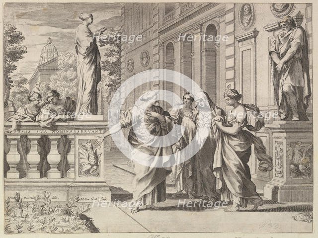 Allegory in Honor of the Roman College Founded by the Borghese Family, 1615-88. Creator: Claude Mellan.