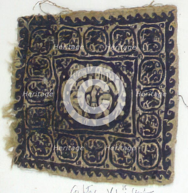 Textile Fragment, Coptic, 6th century. Creator: Unknown.