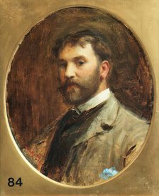 Sir Luke Fildes, Self Portrait, 1883. Creator: Luke Fildes.