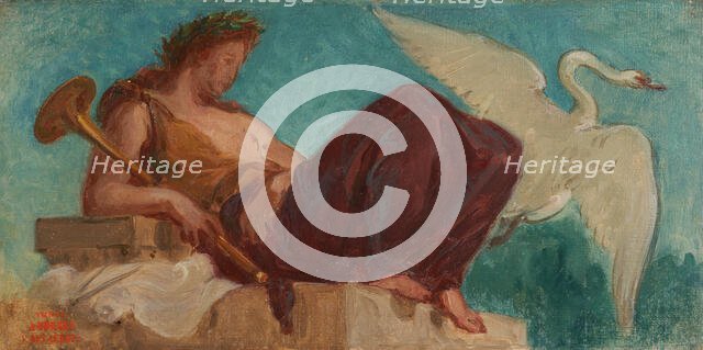 Esquisse pour le Salon de la Paix de l'Hôtel de Ville : La muse Clio, between 1852 and 1854. Creator: Pierre Andrieu.