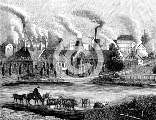 View from the Huta Laury in 1840. Artist: Anonymous  