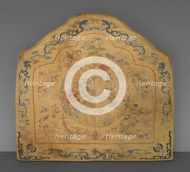 Chair Cover, China, Qing dynasty (1644-1911), 1750/1800. Creator: Unknown.