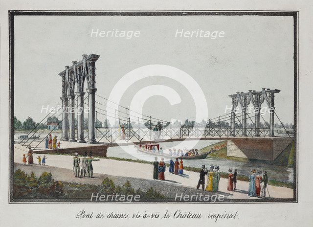 View of the Chain Bridge in Catherinehof, 1824.