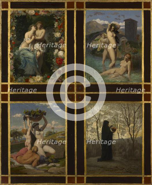 The Four Seasons, 1850. Creator: Henry Picou (French, 1824-1895); Jean-Léon Gérôme (French, 1824-1904); Gustave Rodolphe Boulanger (French, 1824-1888); Jean-Louis Hamon (French, 1821-1874).