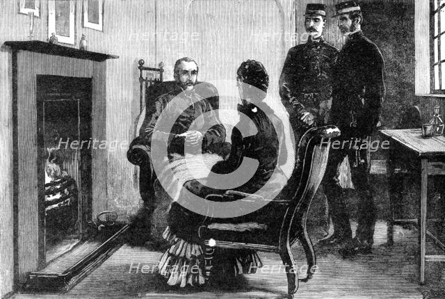 The State of Ireland: Mr. Parnell interviewed in Kilmainham Jail, 1881. Creator: Unknown.
