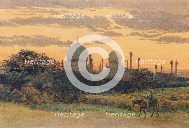 'Sunset Behind the Ibrahim Roza, Bijapur', c1880 (1905). Creator: Alexander Henry Hallam Murray.