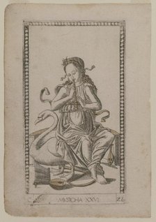 Music (from the Tarocchi, series C: Liberal Arts, #26), before 1467. Creator: Master of the E-Series Tarocchi (Italian, 15th century).