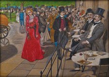 Café Kranzler - Unter den Linden in Berlin, c1890. Creator: Skarbina, Franz (1849-1910).